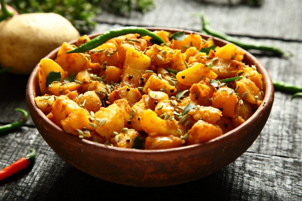 Indian potato dry curry.